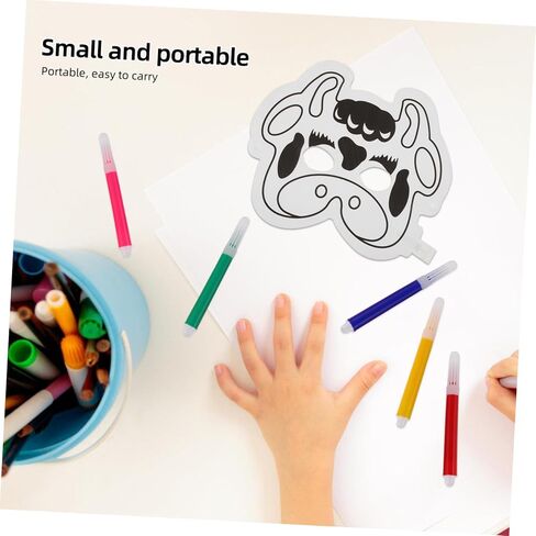Totority 1SET Graffiti Balloon Mask أقنعة حيوانية قابلة للطلاء فارغة للأولاد والبنات مشروع الفن الإبداعي للاحتفالات بالهالوين وعطلات in Kuwait