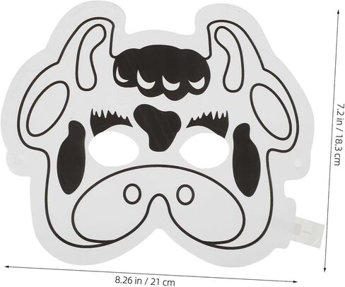 Totority 1SET Graffiti Balloon Mask أقنعة حيوانية قابلة للطلاء فارغة للأولاد والبنات مشروع الفن الإبداعي للاحتفالات بالهالوين وعطلات in Kuwait