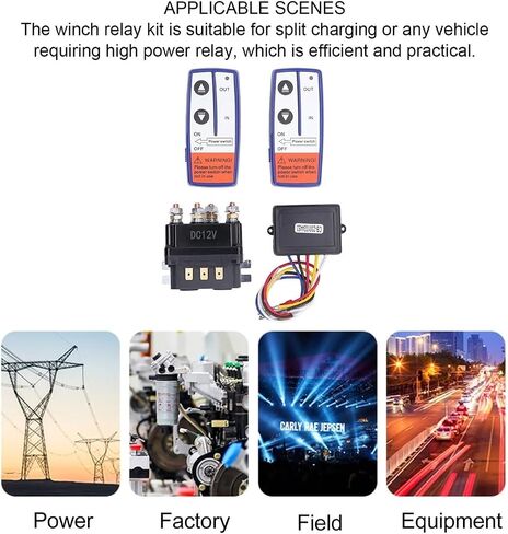 12V 250A مجموعة ترحيل WINCH مع تبديل تواصل التتابع وحدة التحكم عن بُعد للسيارة على دراجة نارية خارج Roaders Accessories in Saudi Arabia