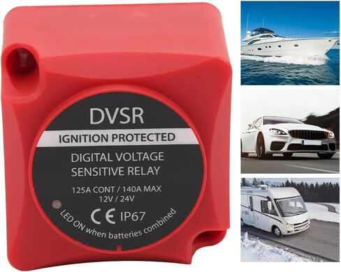 VSR عزل VSR الجهد الجهد الحساس ترحيل VSR عزل البطارية 12V/24V 140A مع منفذ مؤشر LED لسيارات ATV UTV RVS in Saudi Arabia