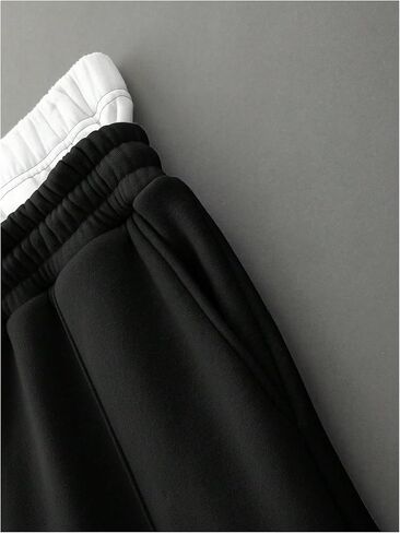 OYOANGLE Men's Straight Leg Sweatpants Y2K Double Waisted Thermal Athletic Gym Workout Pants in Saudi Arabia