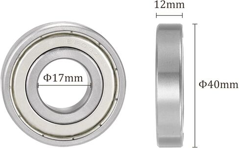 1 قطعة 6004Z محامل كروية ذات أخدود عميق - [20 مم × 42 مم × 12 مم] كرات فولاذية من الكروم للمحركات وصناديق التروس لأداة الآلة، درع واحد in Kuwait
