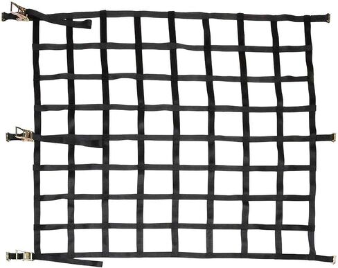 US Cargo Control Heavy Duty Cargo Net, 6.8 Foot x 3.5 Foot, Truck Cargo Net with Ratchets and E-Track Fittings for Large Enclosed Trailers, Van Trailers, and Cargo Vans, 8 Inch by 8 Inch Holes in Saudi Arabia