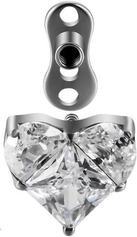 14g G23 Titanium Hypoallergenic Cubic Zirconia Butterfly Dermal Anchor Tops and Base Microdermals Jewelry for Body Piercing in Kuwait