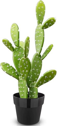 Artificial Fake Cactus Plant - 27 Inch Large Faux Cactus Plant for Indoor - Tall Artificial Cactus Plant for Home Decor - Large Fake Desert Plants, Green, SAC60 in Saudi Arabia