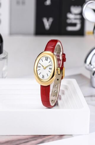 MASTOP Bracelet Watch for Women - Elegant 24mm Oval Dial Bangle Watch - Gold Jewelry Style Quartz Wristwatch - Gift for Her in Saudi Arabia