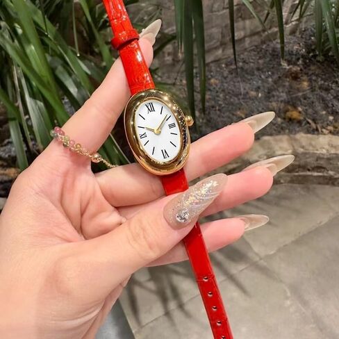 MASTOP Bracelet Watch for Women - Elegant 24mm Oval Dial Bangle Watch - Gold Jewelry Style Quartz Wristwatch - Gift for Her in Saudi Arabia