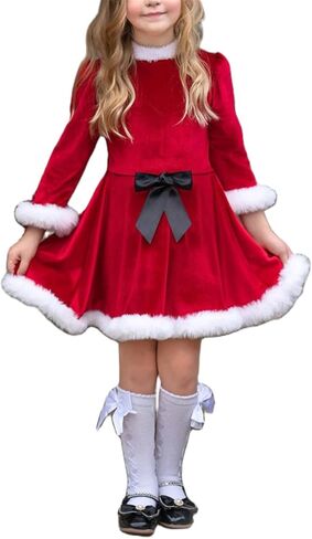 Girls Holiday Christmas Tutu Dress Santa Princess Long Sleeve Tiered Tulle Dress for Xmas Party 2-10 Years (Christmas Tree, 8 Years) in Saudi Arabia