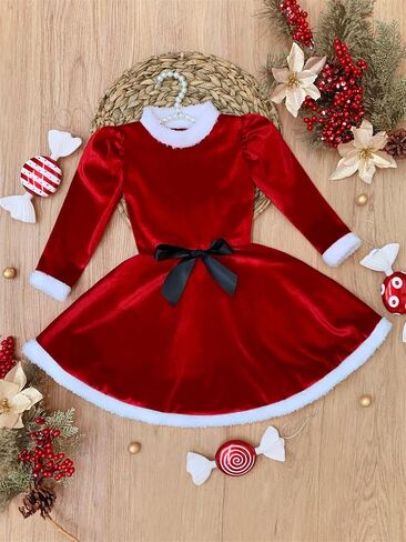 Girls Holiday Christmas Tutu Dress Santa Princess Long Sleeve Tiered Tulle Dress for Xmas Party 2-10 Years (Christmas Tree, 8 Years) in Saudi Arabia