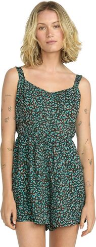 Volcom Womens Here Kitty Romper-أشرطة ربطة عنق قابلة للتخصيص ، شورتات قصيرة لعوب للراحة والأناقة المستوحاة in Saudi Arabia