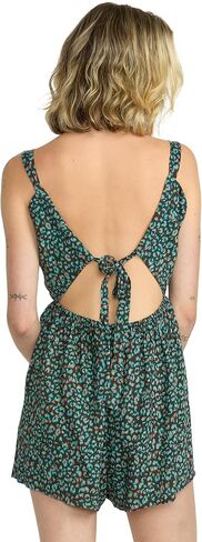 Volcom Womens Here Kitty Romper-أشرطة ربطة عنق قابلة للتخصيص ، شورتات قصيرة لعوب للراحة والأناقة المستوحاة in Saudi Arabia