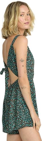 Volcom Womens Here Kitty Romper-أشرطة ربطة عنق قابلة للتخصيص ، شورتات قصيرة لعوب للراحة والأناقة المستوحاة in Saudi Arabia