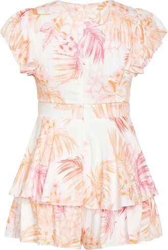 City Chic Women's Plus Size Playsuit - Summer Frill in Saudi Arabia
