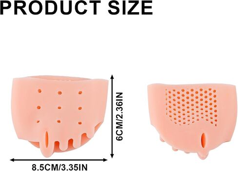 4pcs Toe Separators,Ball of Foot Cushion Pads,Soft Comfort Silicone Toe Spacers Skin Color Dividers with Breathable Holes Foot Cushion Reusable Tool for Men Women in Saudi Arabia