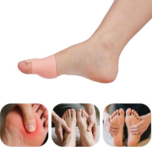 4pcs Toe Separators,Ball of Foot Cushion Pads,Soft Comfort Silicone Toe Spacers Skin Color Dividers with Breathable Holes Foot Cushion Reusable Tool for Men Women in Saudi Arabia