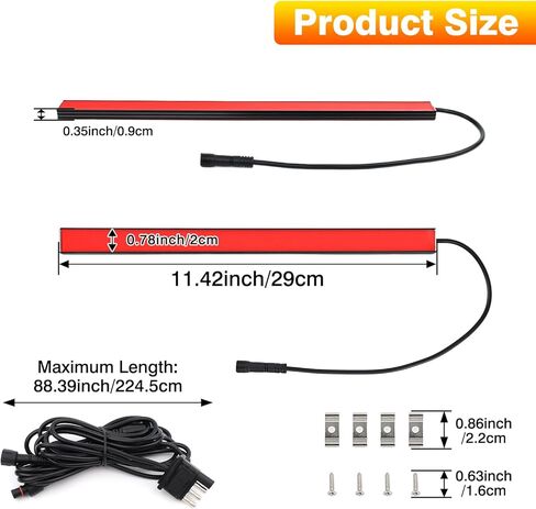 15 بوصة LED مقطورة مقطورة شرائط ضوء الفرامل ، 2 PCS Universal Red Turn Signal Lights Bar ، DC 12V Aluminium Brake Tail Light for Trainer Truck Camper Minivans Pickup RV in Kuwait