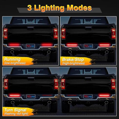 15 بوصة LED مقطورة مقطورة شرائط ضوء الفرامل ، 2 PCS Universal Red Turn Signal Lights Bar ، DC 12V Aluminium Brake Tail Light for Trainer Truck Camper Minivans Pickup RV in Kuwait