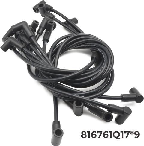 84-816761Q17 Spark Plug Wire Set of 9 Premium Quality Wires Fit for Mercruiser V8 5.0 5.7 Thunderbolt, Replaces# 816761Q17 in Saudi Arabia