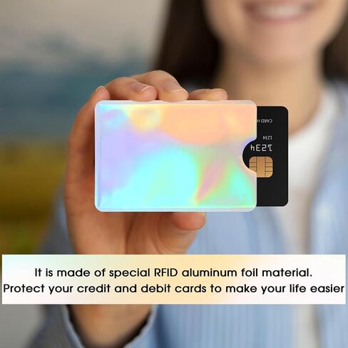20 Pack RFID حظر الأكمام ، حماة بطاقات الائتمان بالليزر ، حامل بطاقة هوية رمادية. in Saudi Arabia