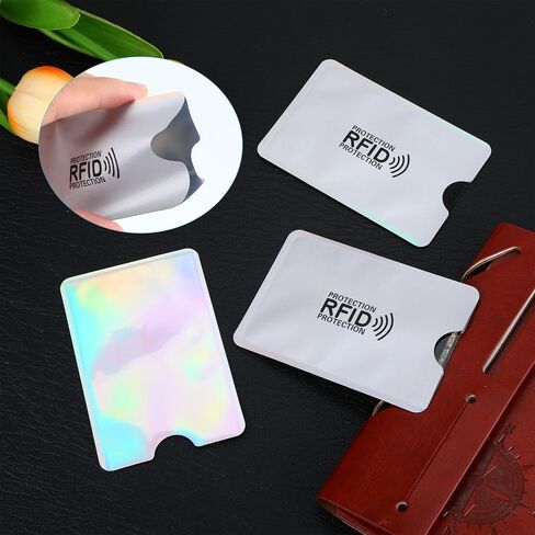20 Pack RFID حظر الأكمام ، حماة بطاقات الائتمان بالليزر ، حامل بطاقة هوية رمادية. in Saudi Arabia