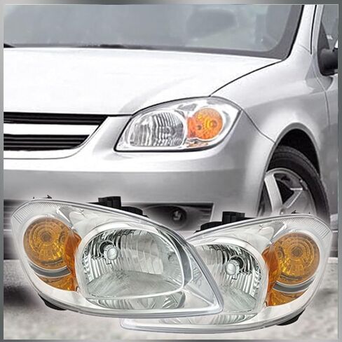 المصابيح الأمامية المصابيح الأمامية مع chrome bezel يسار ومجموعة 2pcs amber الزاوية مصباح ل Chevy لكوبالت 2005-2010 ، ل pontiac for g5 2007-2009 للتسعى 2005-2006 GM2503251 114-01234BR in Saudi Arabia