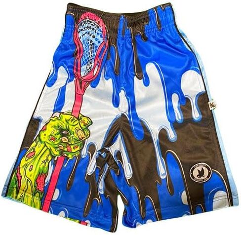 Flow Society Boys Zombie Lax Athletic Shorts Black - Lacrosse - Gym - Athletic Shorts in Saudi Arabia