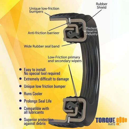 4 Pack of TORQUE Classic Wheel Seal (Replaces SKF 46305 42626 46300, Stemco 373-0143, Timken K154146, Meritor MER0143 MER0243) Replacement for Freightliner Peterbilt Volvo Trucks (4 x TR46305) in Kuwait