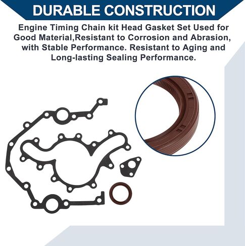 غلاف توقيت محرك مجموعة طوقا TCS45291 لفورد لـ Ranger 1990-2000 Cover Cover Cover Gasket Long-Unding Sealing Metal 1 مجموعة أسود in Kuwait