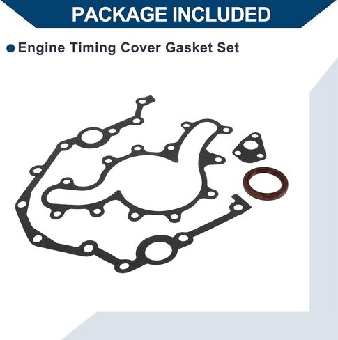 غلاف توقيت محرك مجموعة طوقا TCS45291 لفورد لـ Ranger 1990-2000 Cover Cover Cover Gasket Long-Unding Sealing Metal 1 مجموعة أسود in Kuwait