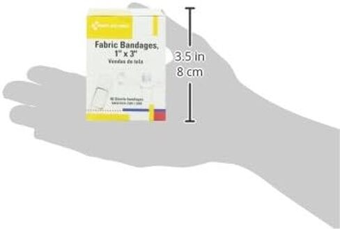 الإسعافات الأولية فقط G121: ضمادات قماشية مقاس 1 × 3 بوصة، 50/صندوق in Saudi Arabia