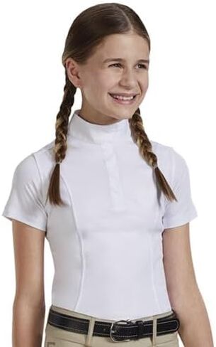 Dover Saddlery Riding Sport Kids' Equestrian Essential Short Sleeve Show Shirt in Saudi Arabia