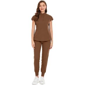 Niaahinn Scrub Set for Women - Top & Jogger Pant With Multiple Pockets - Medium Uniform Suit in Saudi Arabia