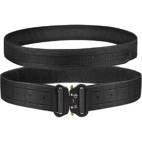 Tactical Belt for Men, Molle Gun Belt 2" & 1.5" with Laser-Cut Shooting Hunting Duty Belts Quick Release Buckle in Kuwait