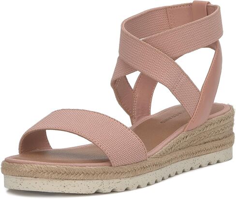 Lucky Brand Women's THIMBA Wedge Sandal, Maize, 6.5 in Saudi Arabia