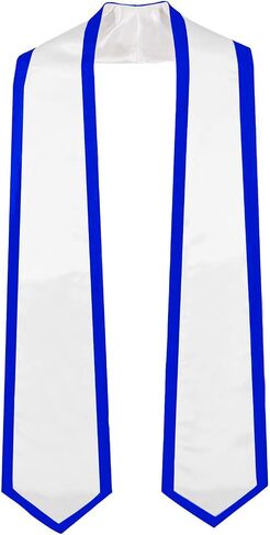 GradClassical Plain Graduation Stole Classic End With Trim Unisex Adult 72" in Saudi Arabia