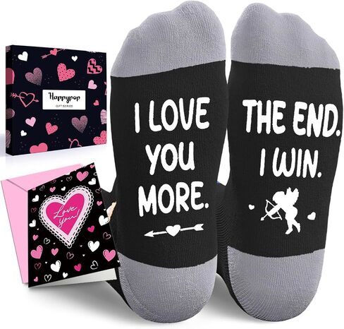 HAPPYPOP Gifts For Girlfriend Her Women - Funny Girlfriend Gifts from Boyfriend, Christmas Girlfriend Gift Ideas, Love Girlfriend Socks in Saudi Arabia