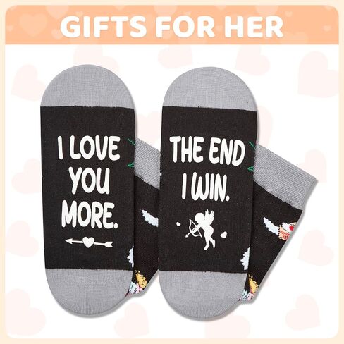 HAPPYPOP Gifts For Girlfriend Her Women - Funny Girlfriend Gifts from Boyfriend, Christmas Girlfriend Gift Ideas, Love Girlfriend Socks in Saudi Arabia