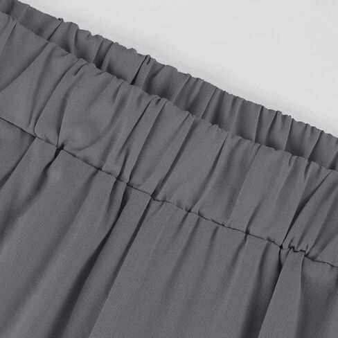 Cropped Linen Pants Women Summer Elastic Waist Straight Leg Plus Size Crop Pants Casual Beach Trousers with Pockets in Saudi Arabia