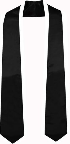GradClassical Plain Graduation Stole Classic End With Trim Unisex Adult 72" in Saudi Arabia
