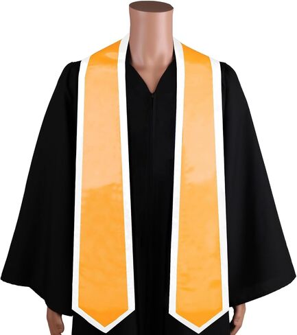 GradClassical Plain Graduation Stole Classic End With Trim Unisex Adult 72" in Saudi Arabia