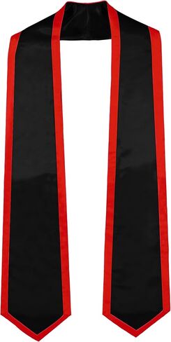 GradClassical Plain Graduation Stole Classic End With Trim Unisex Adult 72" in Saudi Arabia