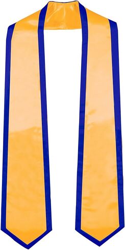 GradClassical Plain Graduation Stole Classic End With Trim Unisex Adult 72" in Saudi Arabia