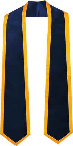 GradClassical Plain Graduation Stole Classic End With Trim Unisex Adult 72" in Saudi Arabia