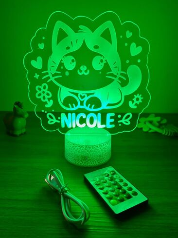 Personalized Night Light | Custom Name Nightlight for Kids | Nursery & Baby Room Decor | LED Color Changing Lamp | Children's Bedroom Gift | Perfect Birthday Gift for Girls & Boys (Dog) in Saudi Arabia