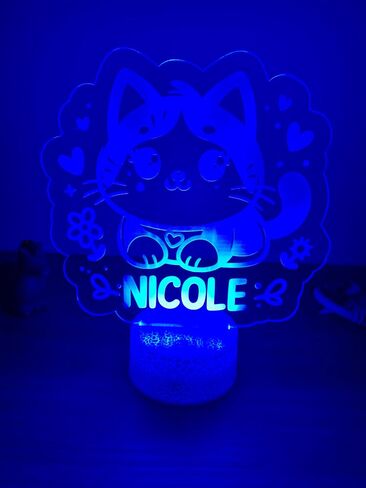 Personalized Night Light | Custom Name Nightlight for Kids | Nursery & Baby Room Decor | LED Color Changing Lamp | Children's Bedroom Gift | Perfect Birthday Gift for Girls & Boys (Dog) in Saudi Arabia