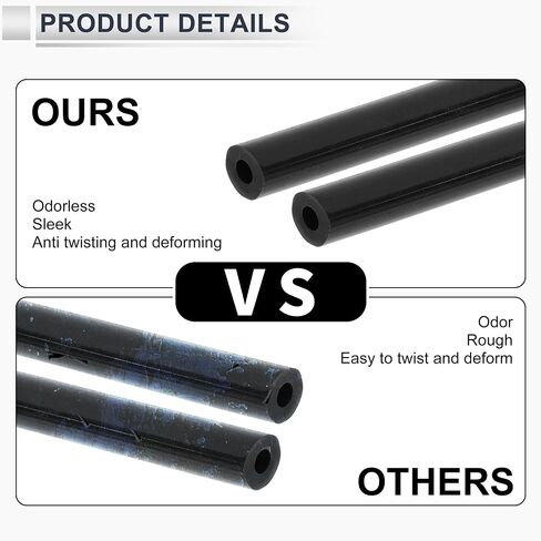 1 Pcs Universal Silicone Vacuum Tubing Hose High Temperature 20FT 3/8" 10mm ID 3mm Thickness Automotive Vacuum Line 130PSI Max Pressure Black Silicone in Saudi Arabia