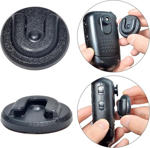 Universal Mobile Ham CB Radio Microphone Hanger with Adhesive Back，Round Knob Mic Hang Up Clip for Motorola Kenwood Midland Walkie Talkie Speaker Mic (Wood Color, 2 Pcs) in Kuwait