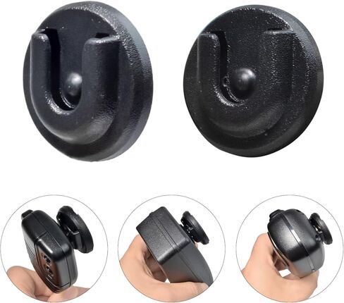 Universal Mobile Ham CB Radio Microphone Hanger with Adhesive Back，Round Knob Mic Hang Up Clip for Motorola Kenwood Midland Walkie Talkie Speaker Mic (Wood Color, 2 Pcs) in Kuwait