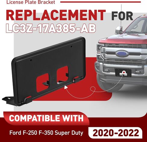 حامل قوس لوحة الترخيص الأمامي متوافق مع 2020-2022 Ford F250 F350 Super Duty استبدال LC3Z-17A385-AB FO1068186 PUMPER PLATE TAG PRAMES in Saudi Arabia