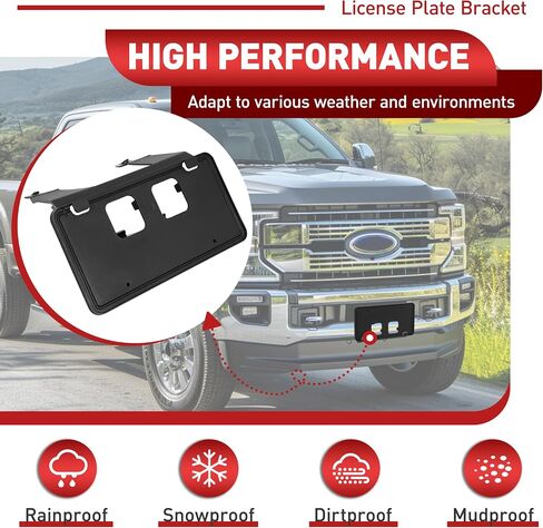 حامل قوس لوحة الترخيص الأمامي متوافق مع 2020-2022 Ford F250 F350 Super Duty استبدال LC3Z-17A385-AB FO1068186 PUMPER PLATE TAG PRAMES in Saudi Arabia